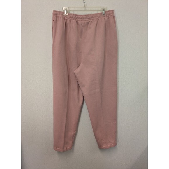 90s Bold Spirit Pink Floral Embroidery Set  Sweatshirt Pants sz XL Grannycore - Picture 11 of 13